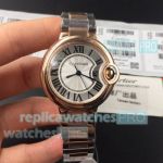 Copy TW factory Cartier Ballon Bleu Swiss quartz rose gold two-tone stainless steel 